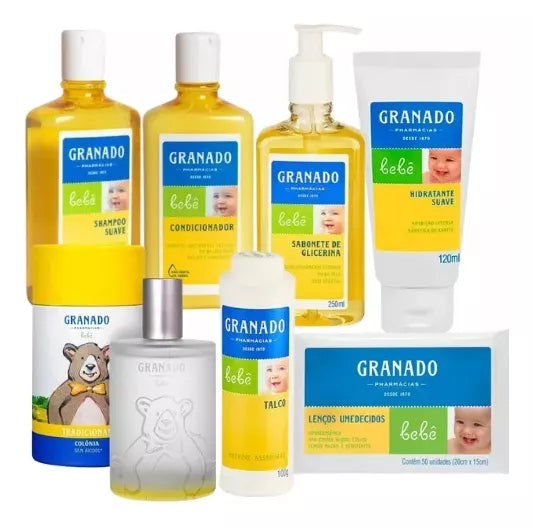 Granado Kit Bebê Tradicional 7 Produtos Colonia Sh Cond Sab